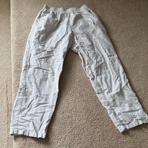 Djerf Avenue White Striped Joggers